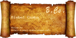 Biebel Csaba névjegykártya