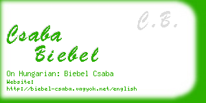 csaba biebel business card